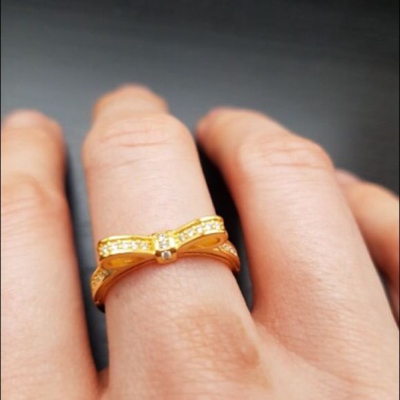 New Sterling Silver Bow Tie Ring - Picture 1 of 5
